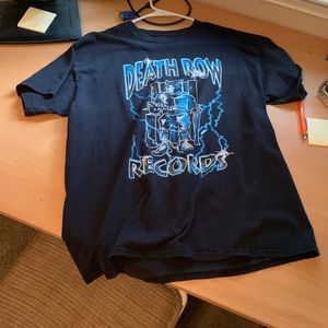 Black and blue death row record tee